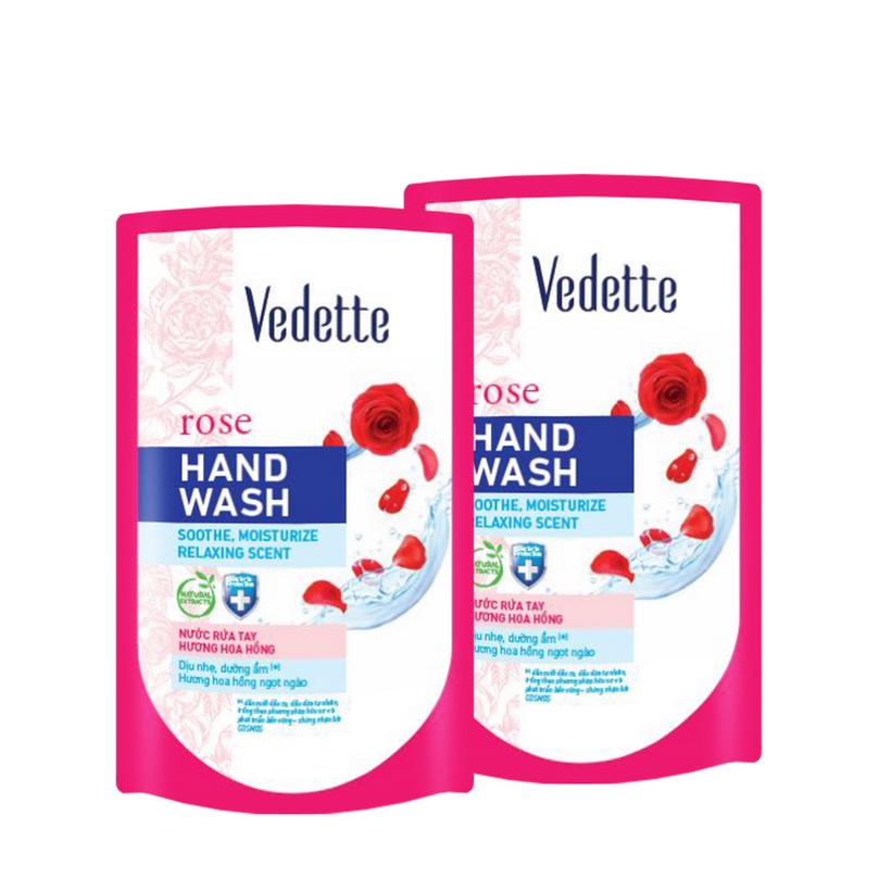 Nước rửa tay hand wash Hoa Hồng Vedette 400ml