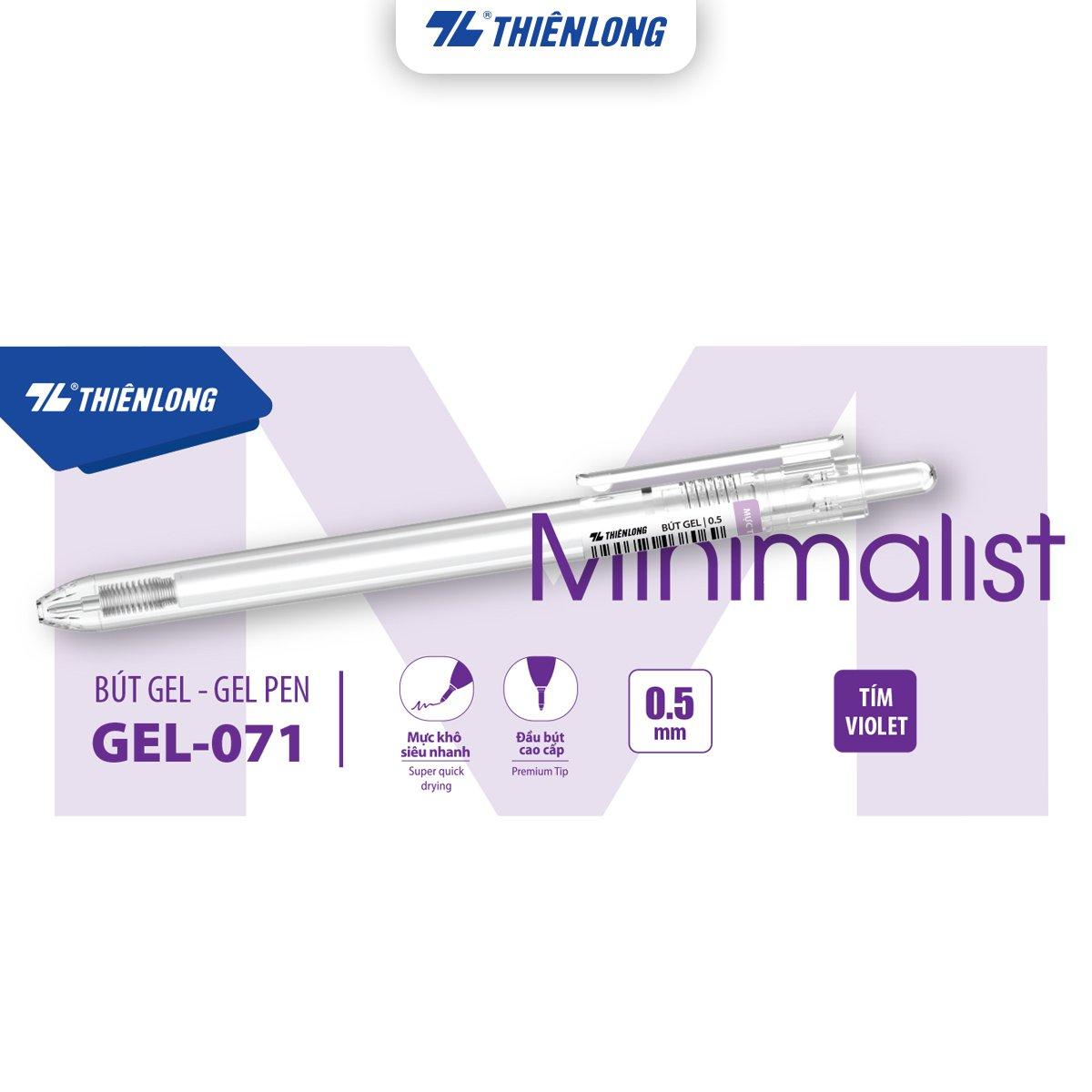 Combo 5/10/20 Bút gel Minimalist Thiên Long Gel-071