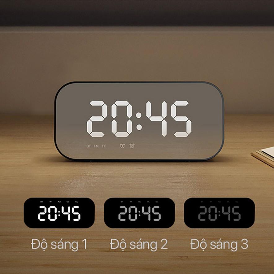 Loa Bluetooth Mặt Gương Siêu Đẹp ACOME A5 5W Màn Hình LED Đồng Hồ Báo Thức - Hỗ Trợ Thẻ Nhớ & Nghe Đài FM