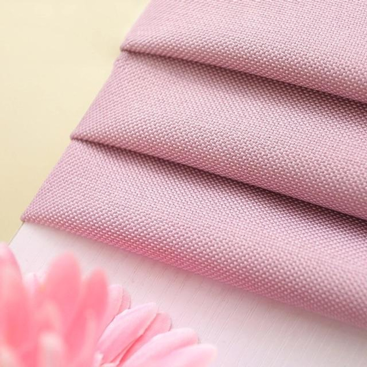 Rèm vải thô màu hồng phấn cực xinh - Cao cố định 2.0m