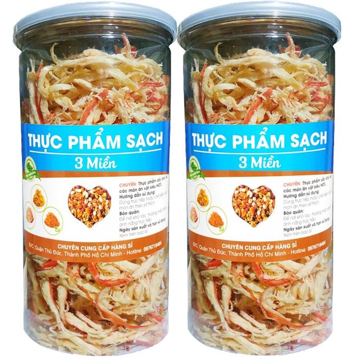 [Combo 2 Hũ] Mực Sợi Hấp Nước Dừa Ngọt Thơm - Tổng 400G