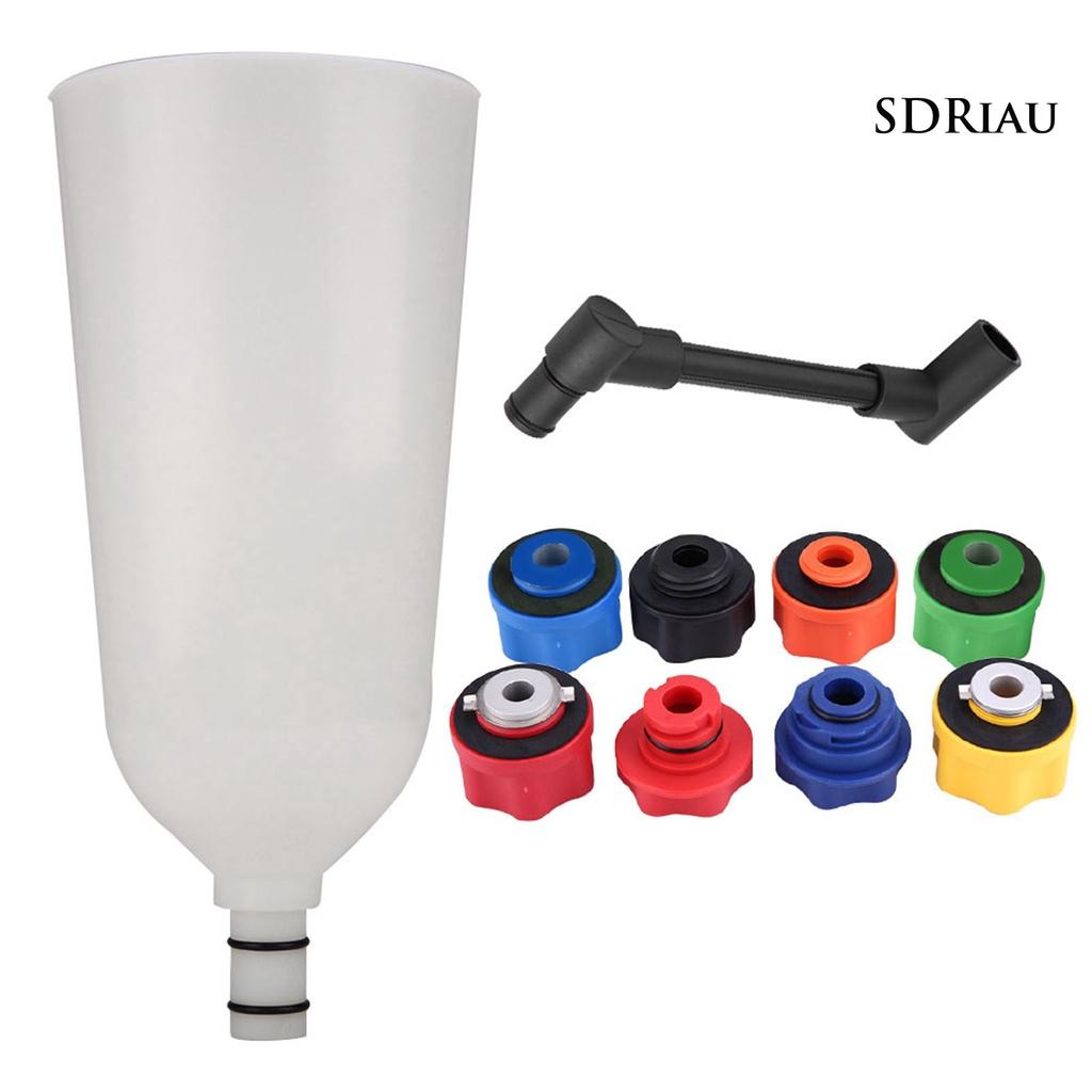 Set 10 Phễu Rót Dầu Nhanh Chóng Bằng Nhựa Abs Màu Trắng Kèm 8 Đầu Chuyển Đổi Dành Cho Xe Hơi