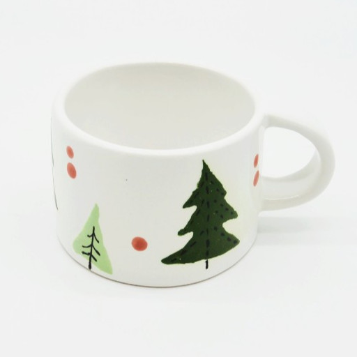 Ly Morning 04 Bằng Sứ Cao Cấp - Vẽ Cây Thông Noel