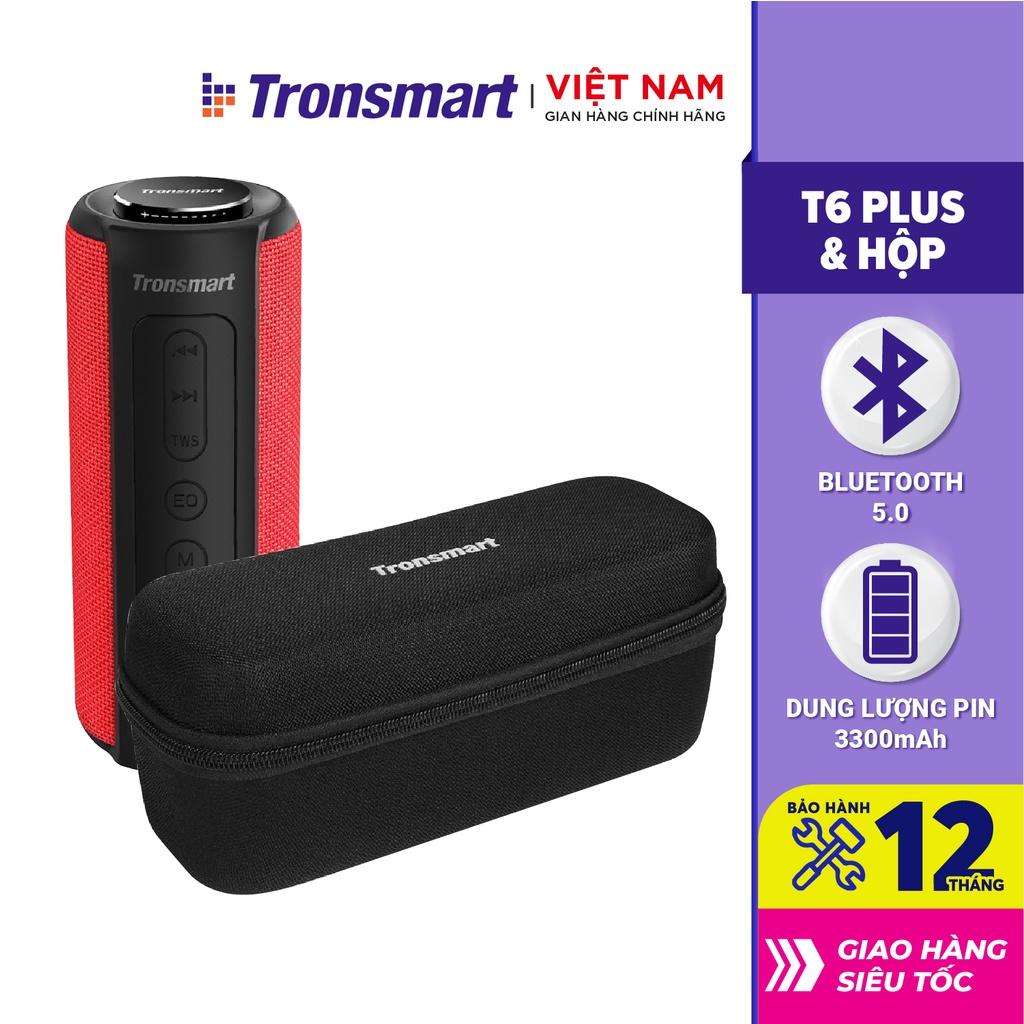 COMBO Loa Tronsmart T6 Plus và hộp đựng chống shock - Công suất 40W - Chống nước IPX6 Ghép đôi TWS - Hàng chính hãng