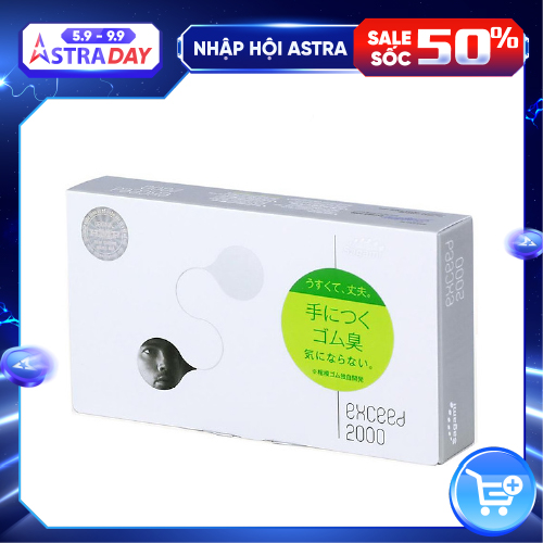 Bao Cao Su Sagami Exceed 2000 Siêu Mỏng 0,03 mm Hai Lớp Lượn Sóng Hộp 12 Chiếc Nhật Bản