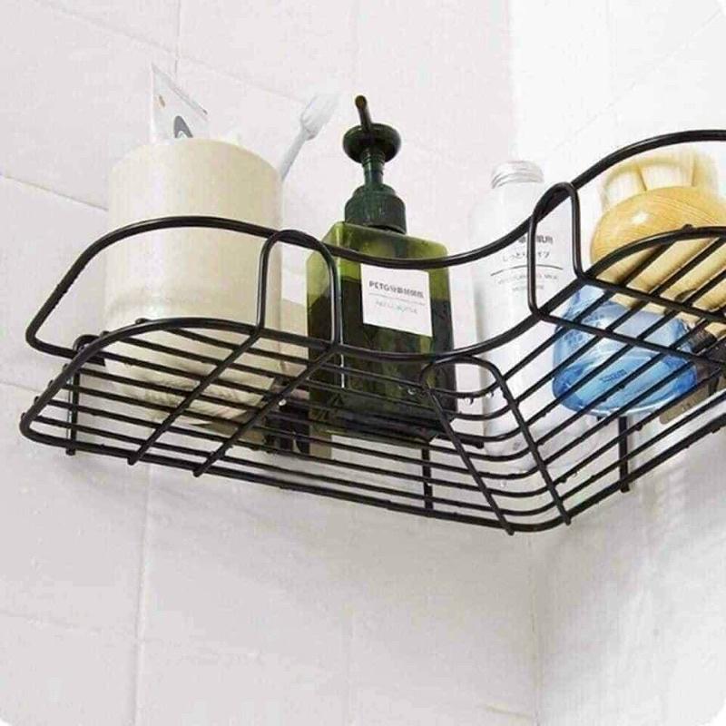 Kệ góc sắt đen gắn tường