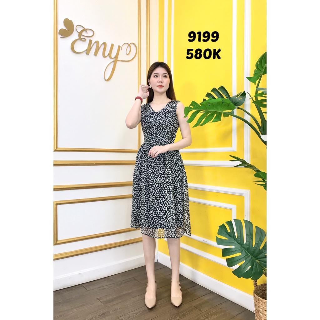 Đầm EMY EM9199 Xoè Cổ V Sát Nách