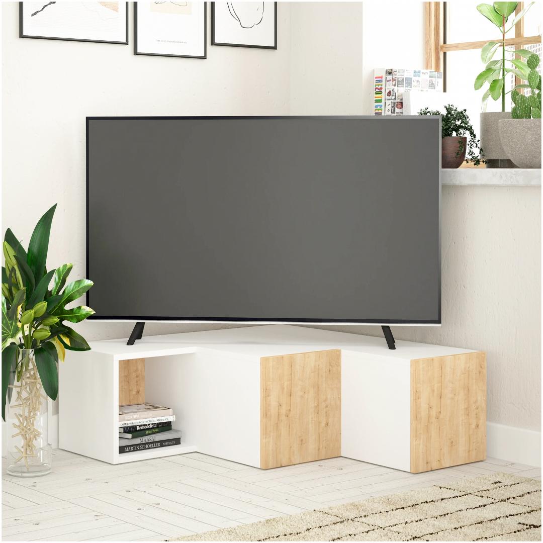 Kệ Tivi gỗ hiện đại SMLIFE Thunderstorm | Gỗ MDF dày 17mm chống ẩm | D90xR90xC32cm