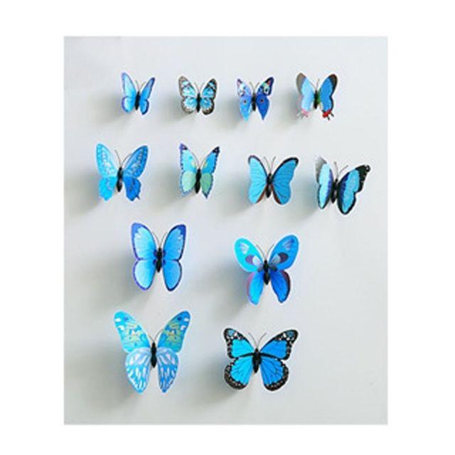Combo 12 Bướm 3D Trang Trí Tủ Lạnh Hoặc Dán Tường