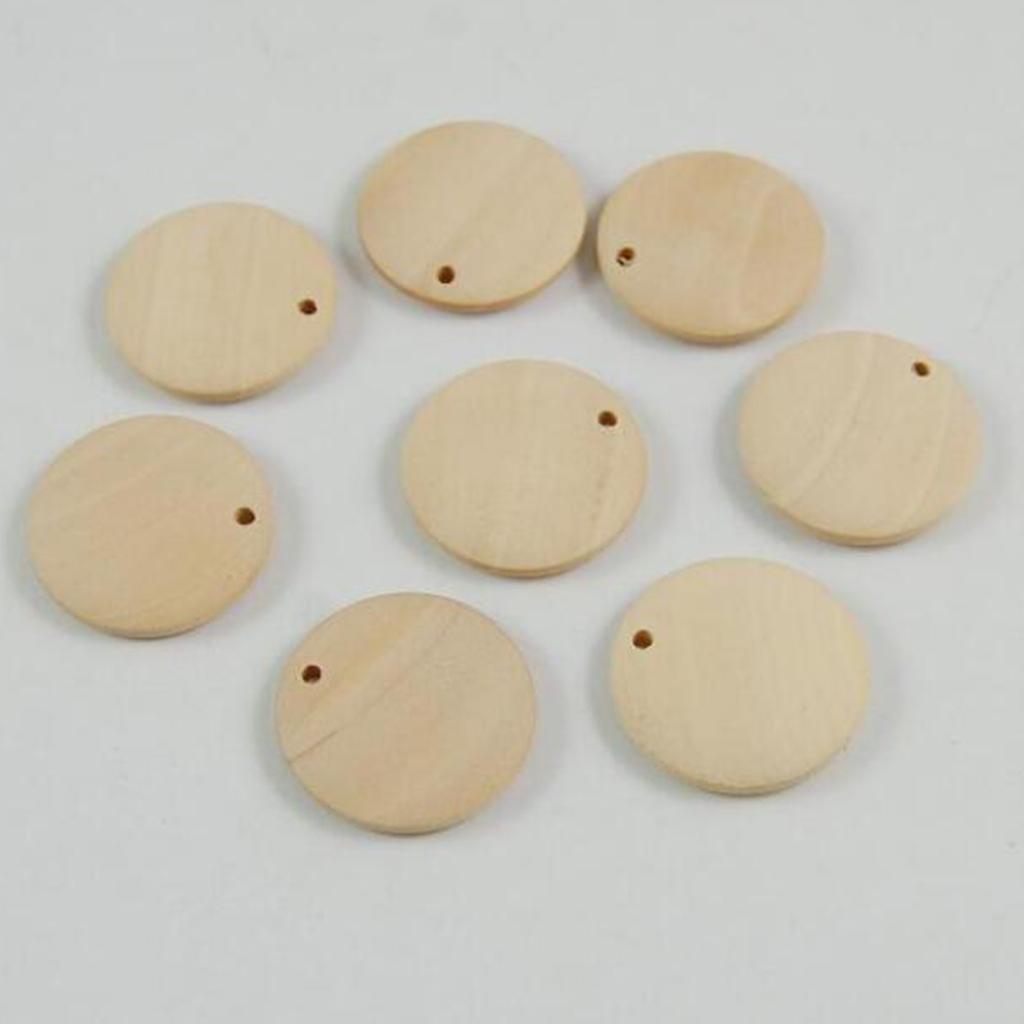 200pcs Cutout Unfinished Wood Pieces DIY Craft Home Decor Supplies 15/30mm