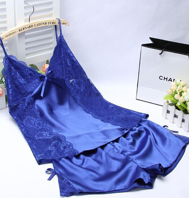 Bộ quần áo 2 dây phối ren dọc phi lụa sexy chất vải mềm nhẹ CDANP07