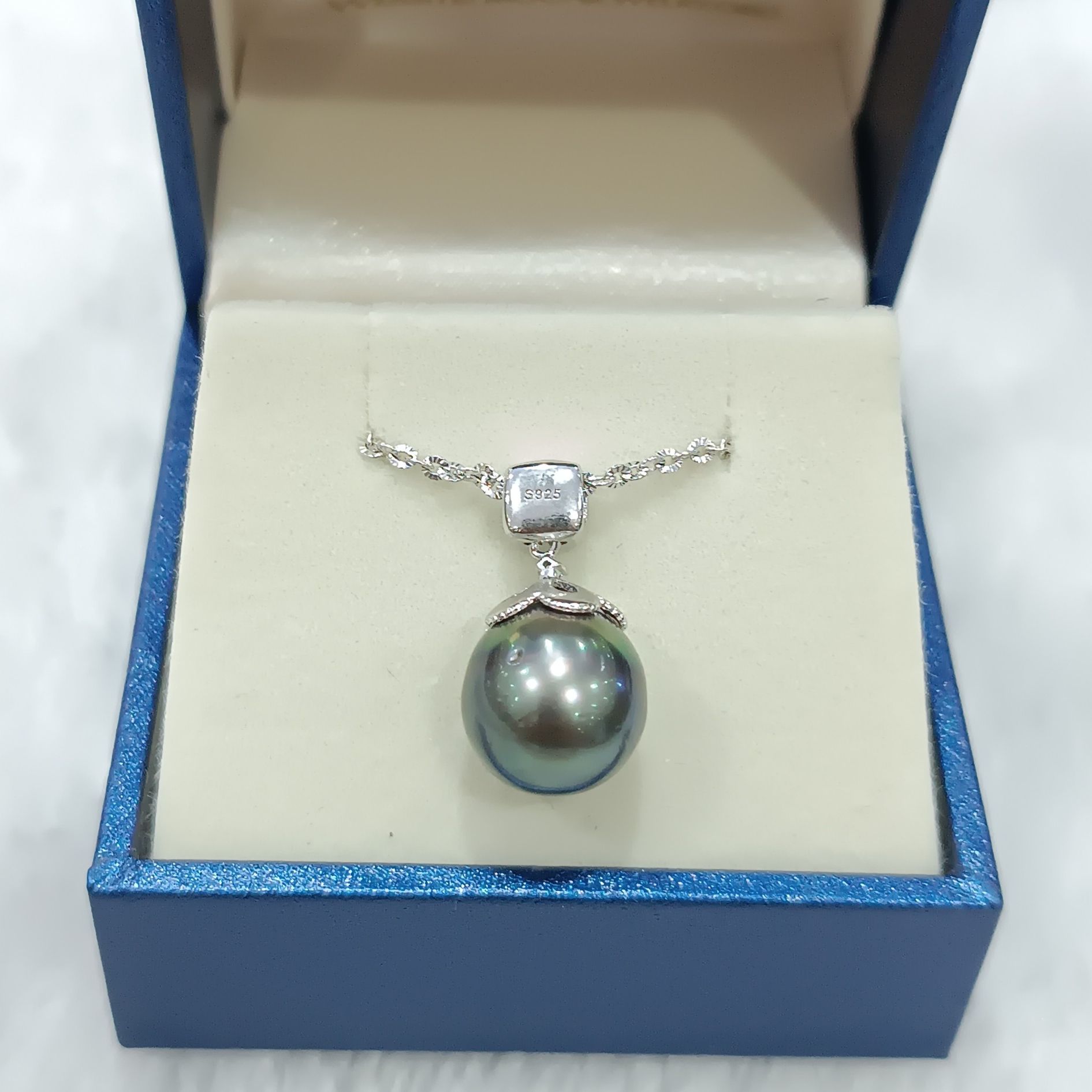 Mặt Dây Chuyền Ngọc Trai Nước Mặn Tahiti Ánh Xanh (M0336) - MOON Jewelry
