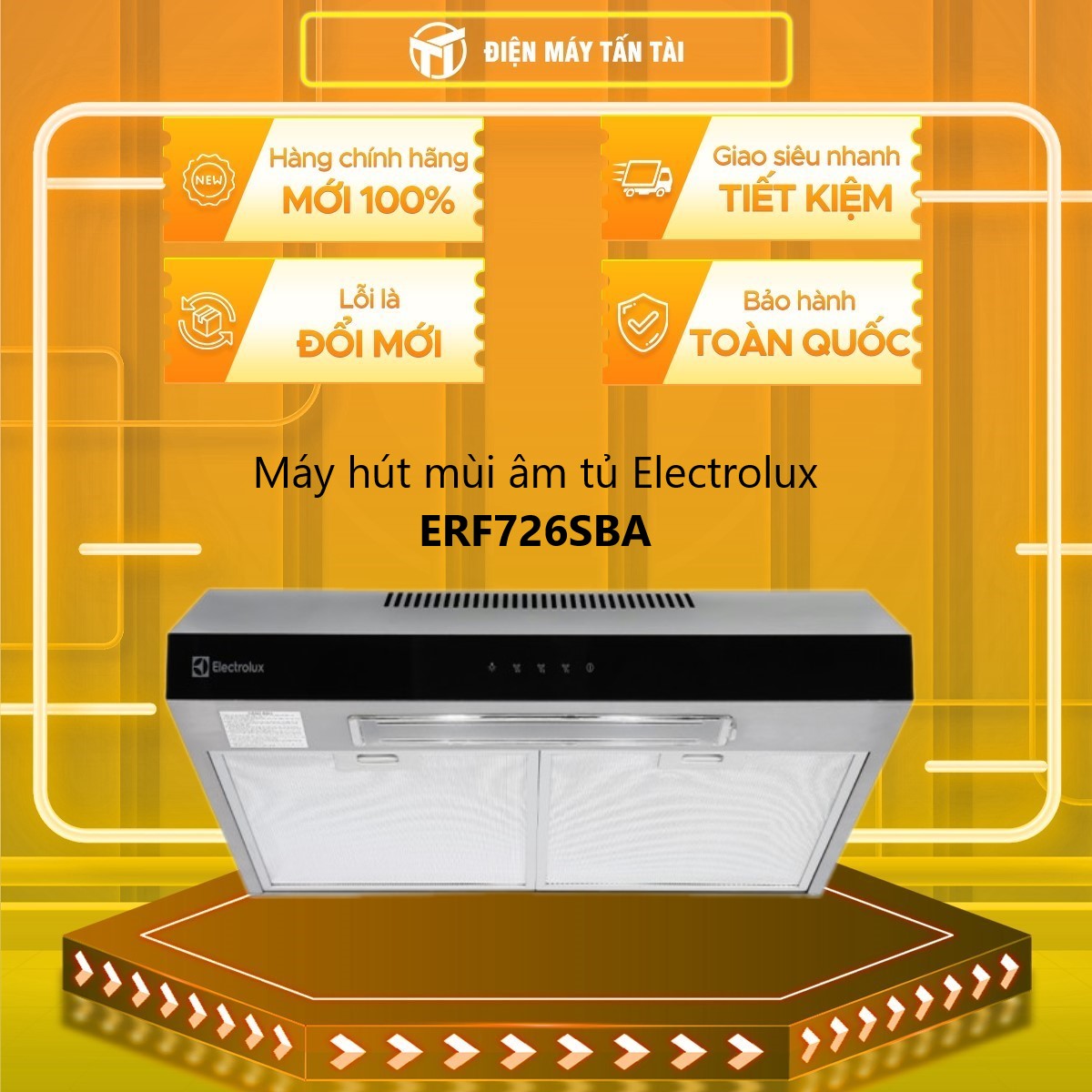 Máy hút mùi âm tủ Electrolux ERF726SBA - Hàng chính hãng - Giao toàn quốc