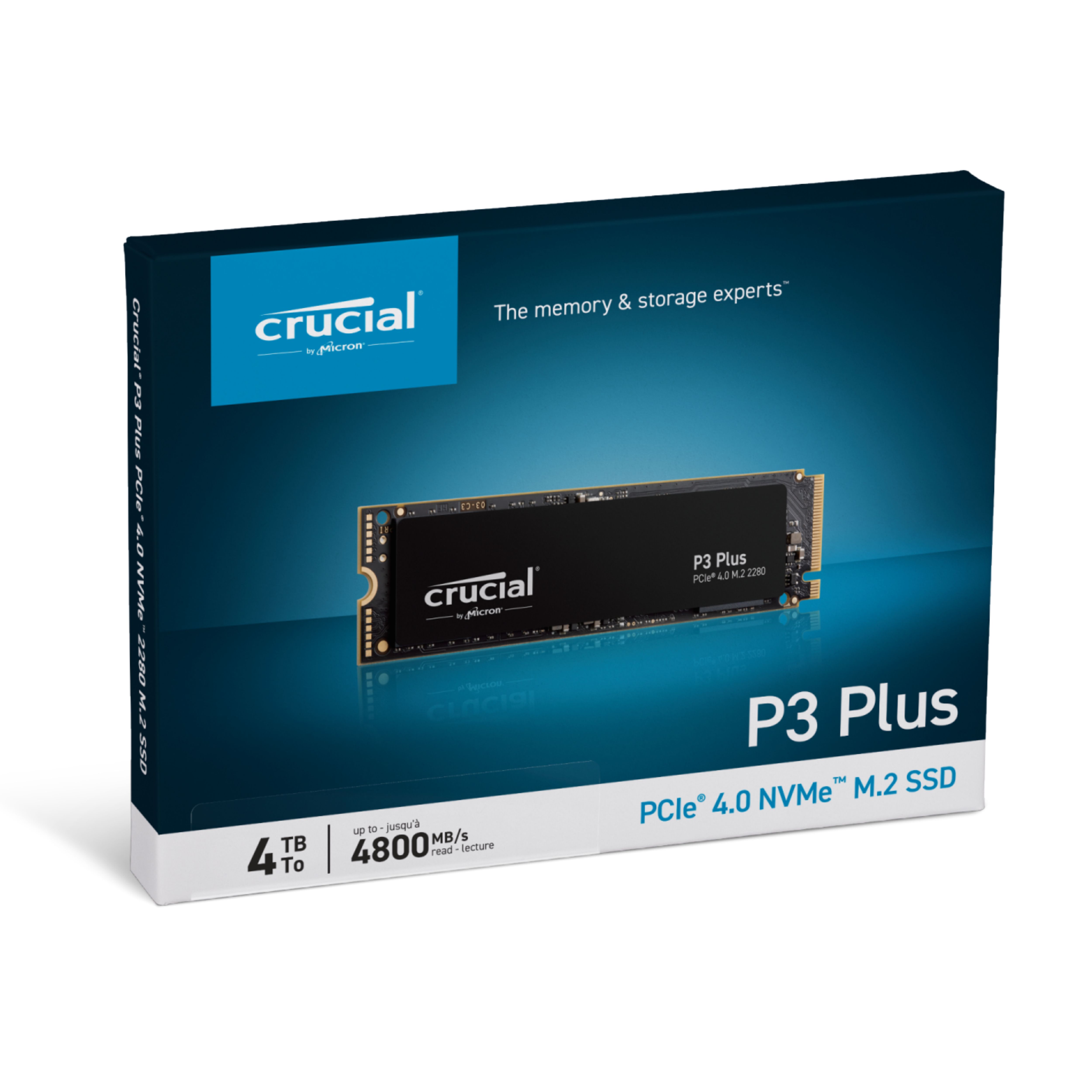 SSD CRUCIAL P3 Plus Gen 4 NVMe 4000GB - CT4000P3PSSD8 - Hàng chính hãng