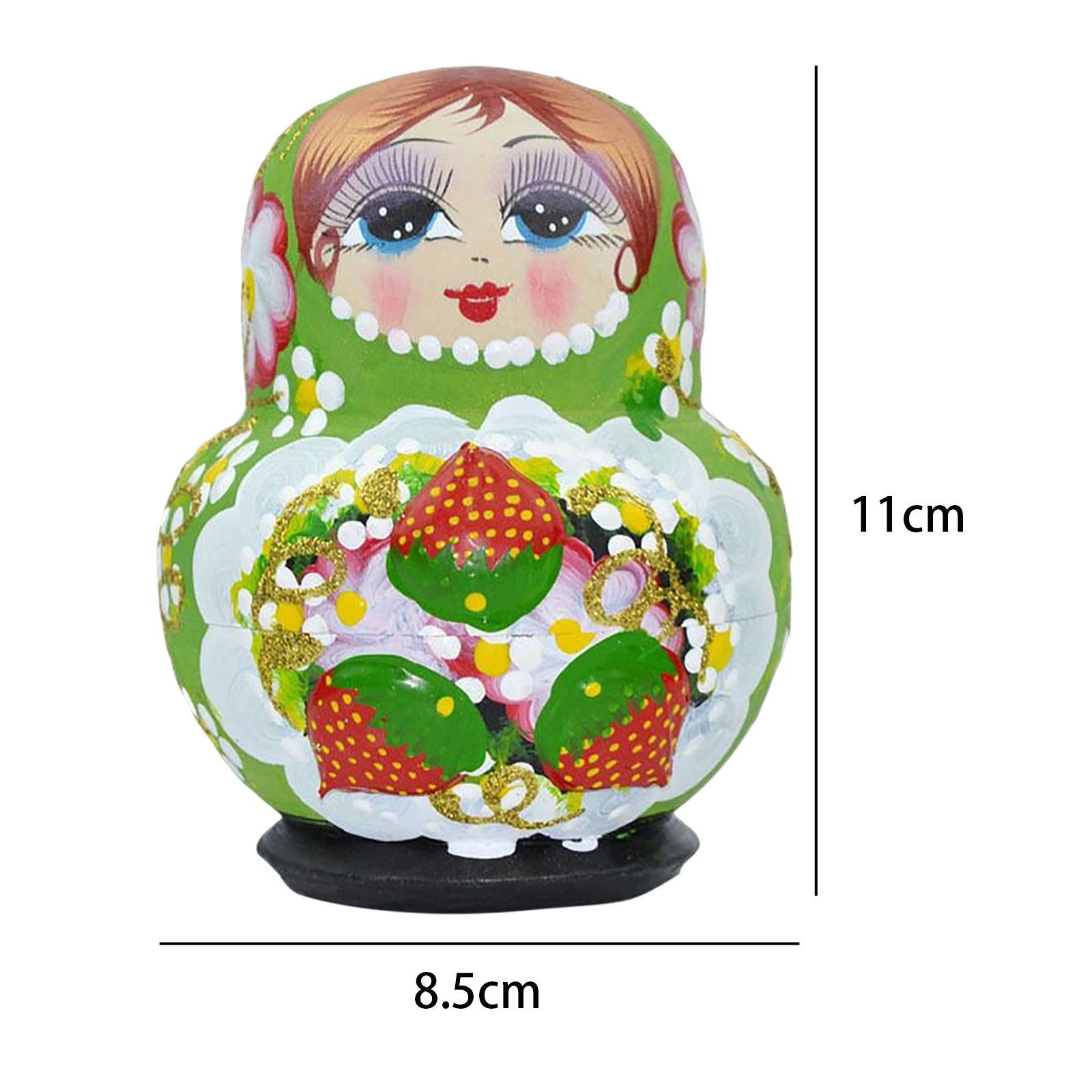 Handmade Russian Nesting Dolls Collectible Gift Dolls for Home Decoration