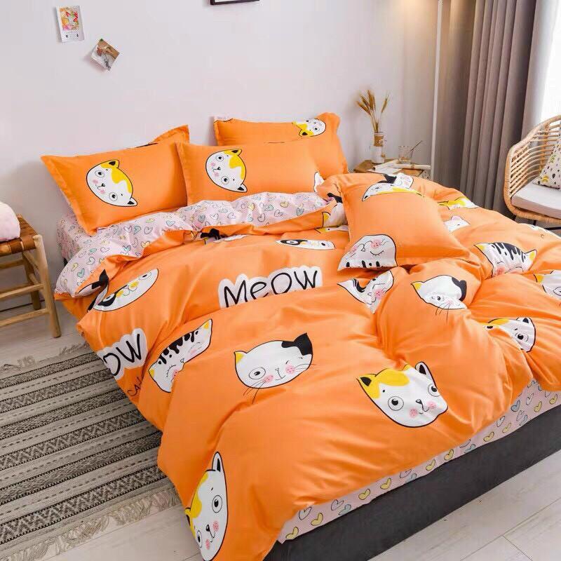 Bộ cotton poly Mèo vàng