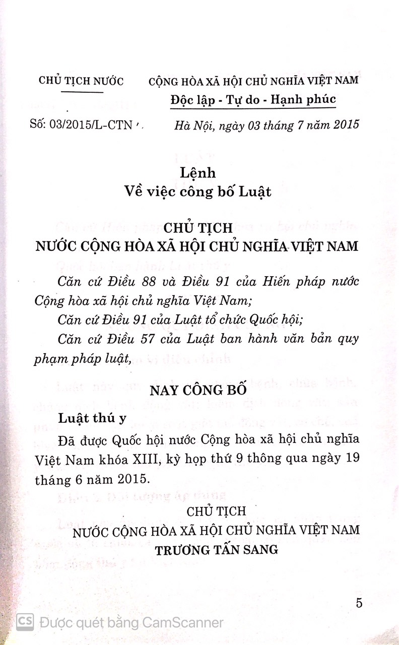 Luật thú y