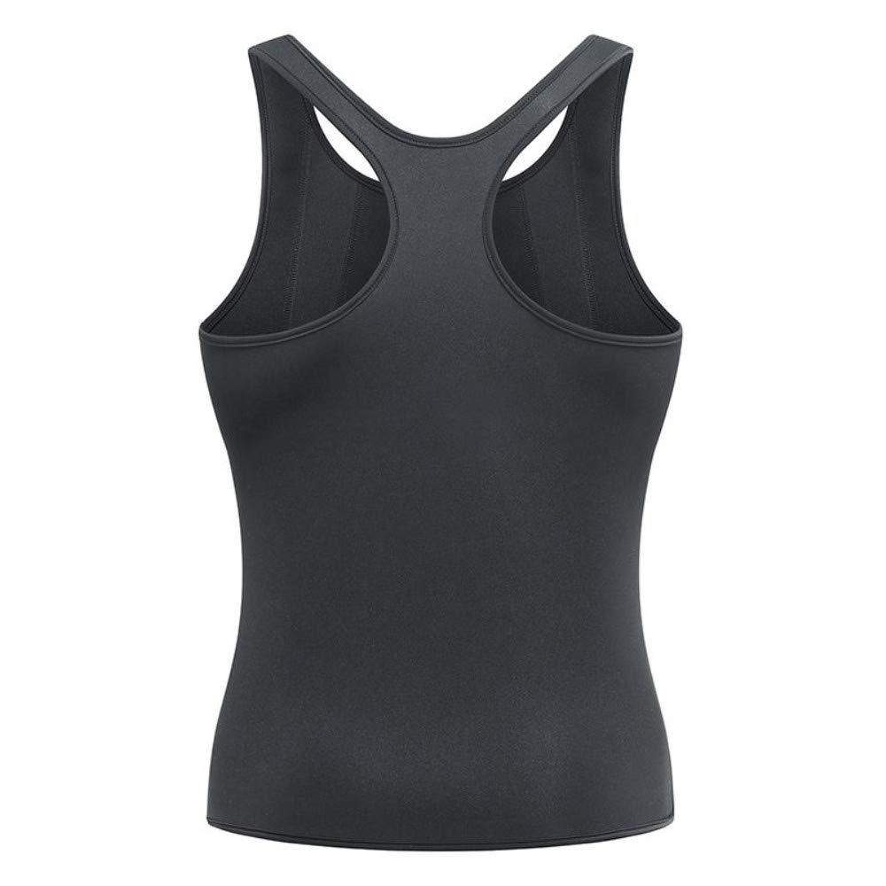Men's Vest Zipper Fitness Girdle Sports Sweat Suit Shapewear Abdomen Vest