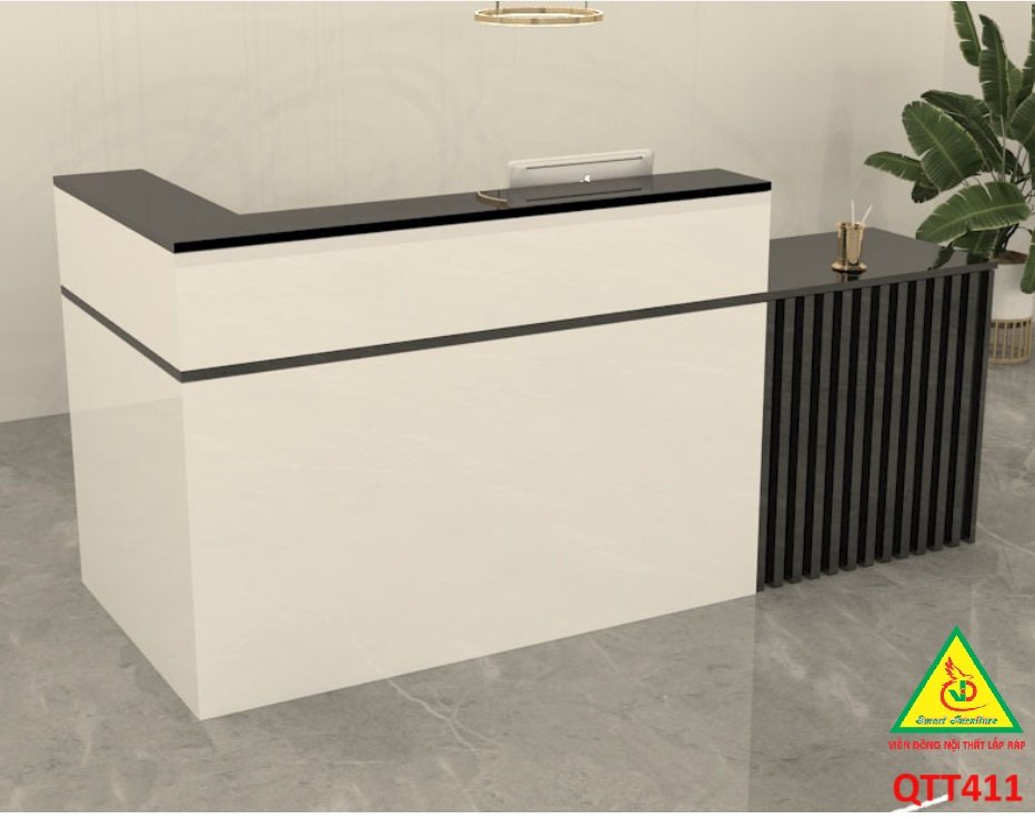 QUẦY LỄ TÂN, QUẦY TIẾP TÂN, QUẦY TÍNH TIỀN, QUẦY THU NGÂN QTT411 - Nội thất lắp ráp Viễn Đông Adv