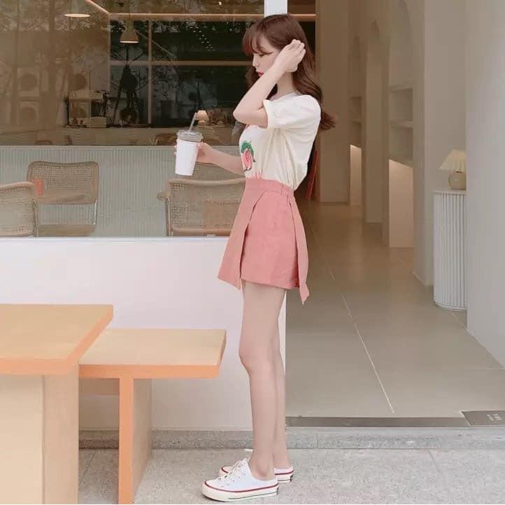 Đào áo cotton mix chân váy
