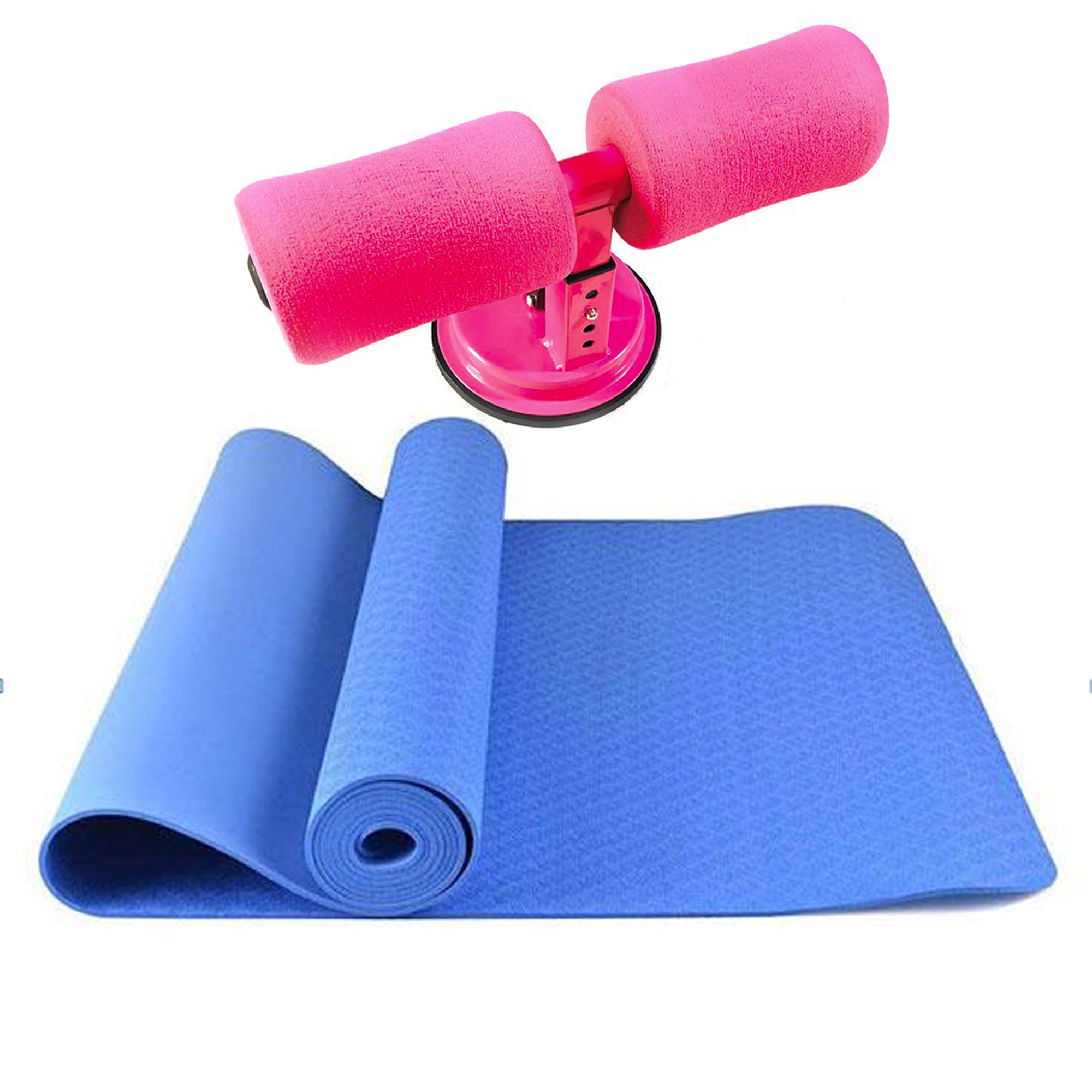 Combo dụng cụ tập bụng hút chân không và thảm Yoga 4mm kèm túi đựng thảm