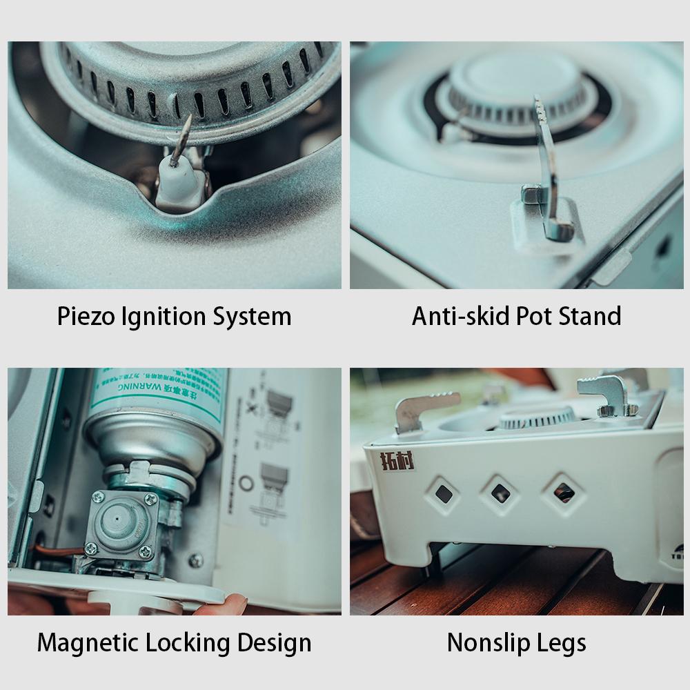 Portable Butane Stove 2100W Camping Cassette Stove Burner for Outdoor Camping Backpacking Picnic