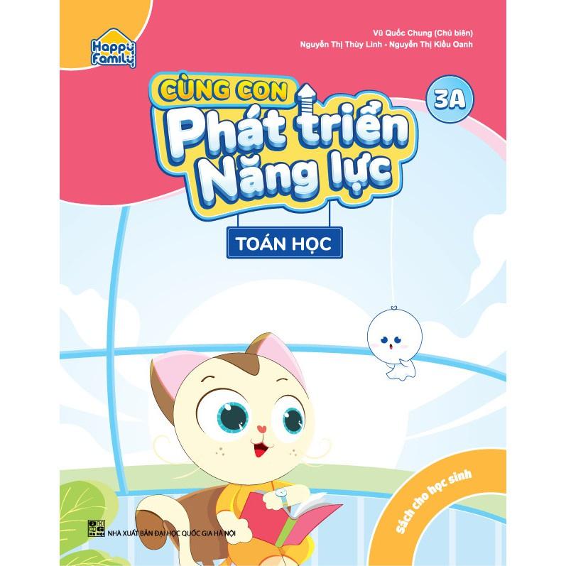 Sách - Bộ 4 cuốn Happy Family: Cùng con phát triển năng lực Toán học 3