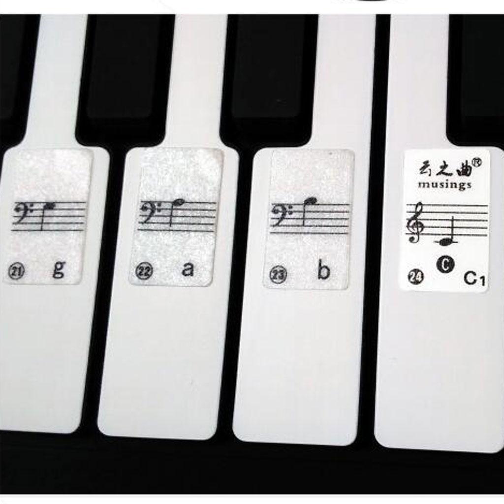 Transparent 49 61 Key Electronic Keyboard 88 Key Piano Stave Note Sticker