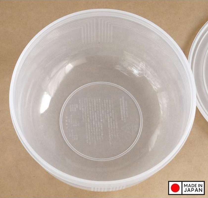 Bộ 3 hộp đựng thực phẩm sạch , đồ khô loại tròn có nắp 1.3L - Hàng nội địa Nhật