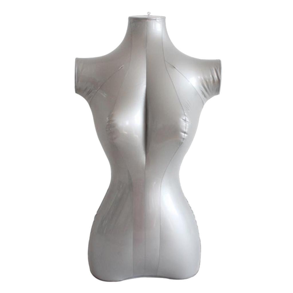 2x Inflatable Adult Mannequin Female Bust Tops Dress Clothes Dummy Display