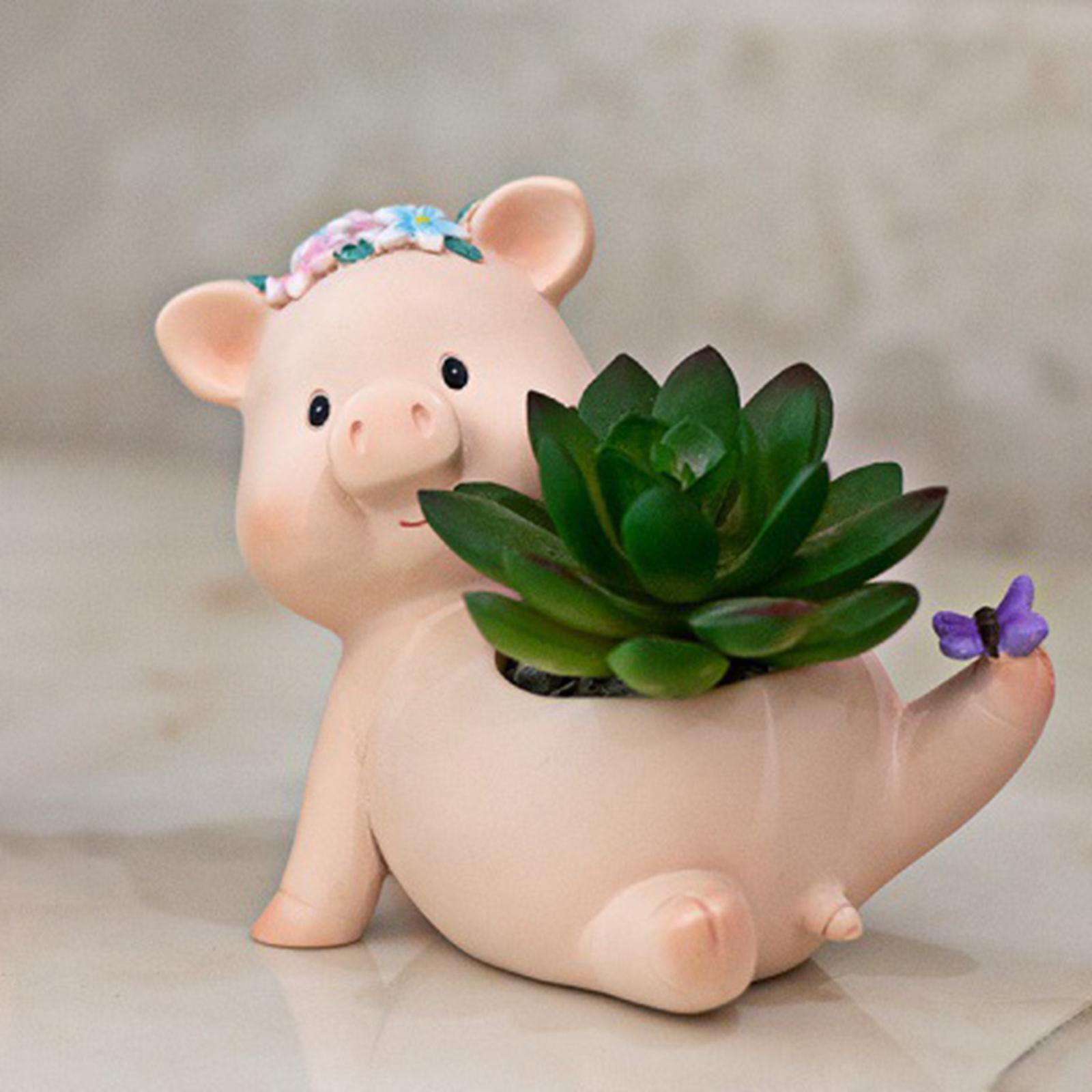 Resin Succulent Pot Planter Container Cute Bonsai Plant Pot