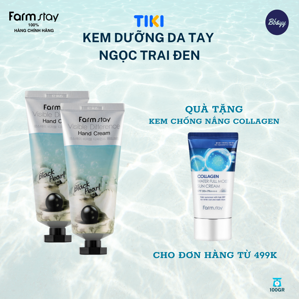 Kem Dưỡng Da Tay Ngọc Trai Đen _ Visible Difference Hand Cream Black Pearl