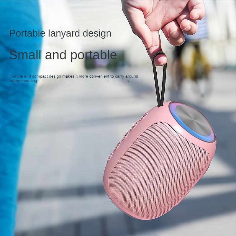 Loa Bluetooth không dây Âm lượng lớn Thẻ cắm di động tại nhà Điện thoại di động mini ngoài trời Bluetooth Loa siêu trầm âm thanh nhỏ Màu sắc: Hồng