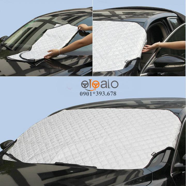 Hình ảnh Tấm che nắng kính lái ô tô Hyundai i10 vải dù 3 lớp cao cấp TKL - OTOALO
