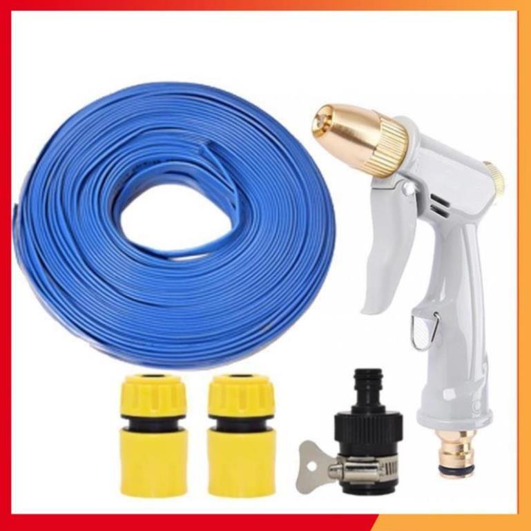 Bộ dây vòi xịt nước rửa xe, tưới cây tăng áp 3 lần, loại 7-10m 206846
