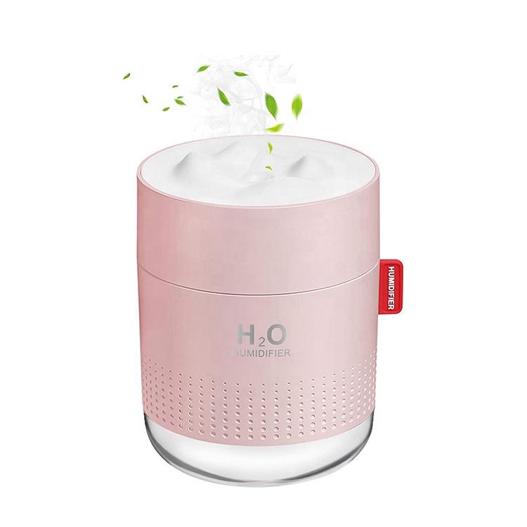 Phong Cách Mới Cá Nhân Để Bàn Thoáng Mát Sương Phun Sương Tạo Ẩm Không Khí 500Ml Sử Dụng Nguồn Điện USB Mini Di Động Thoáng Mát Sương Phun Sương Tạo Ẩm Không Khí Với Ban Đêm ánh Sáng