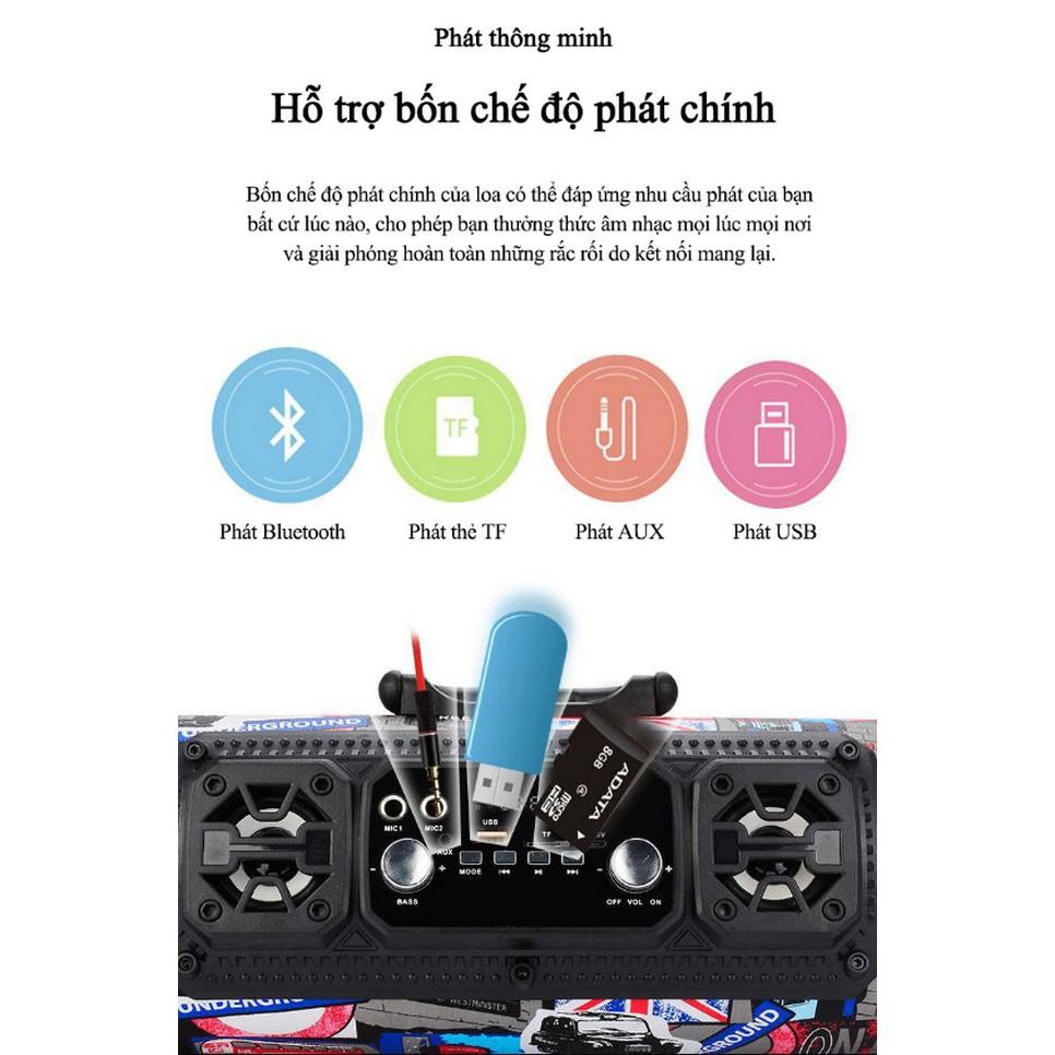 Loa siêu trầm bluetooth không dây xách tay mới