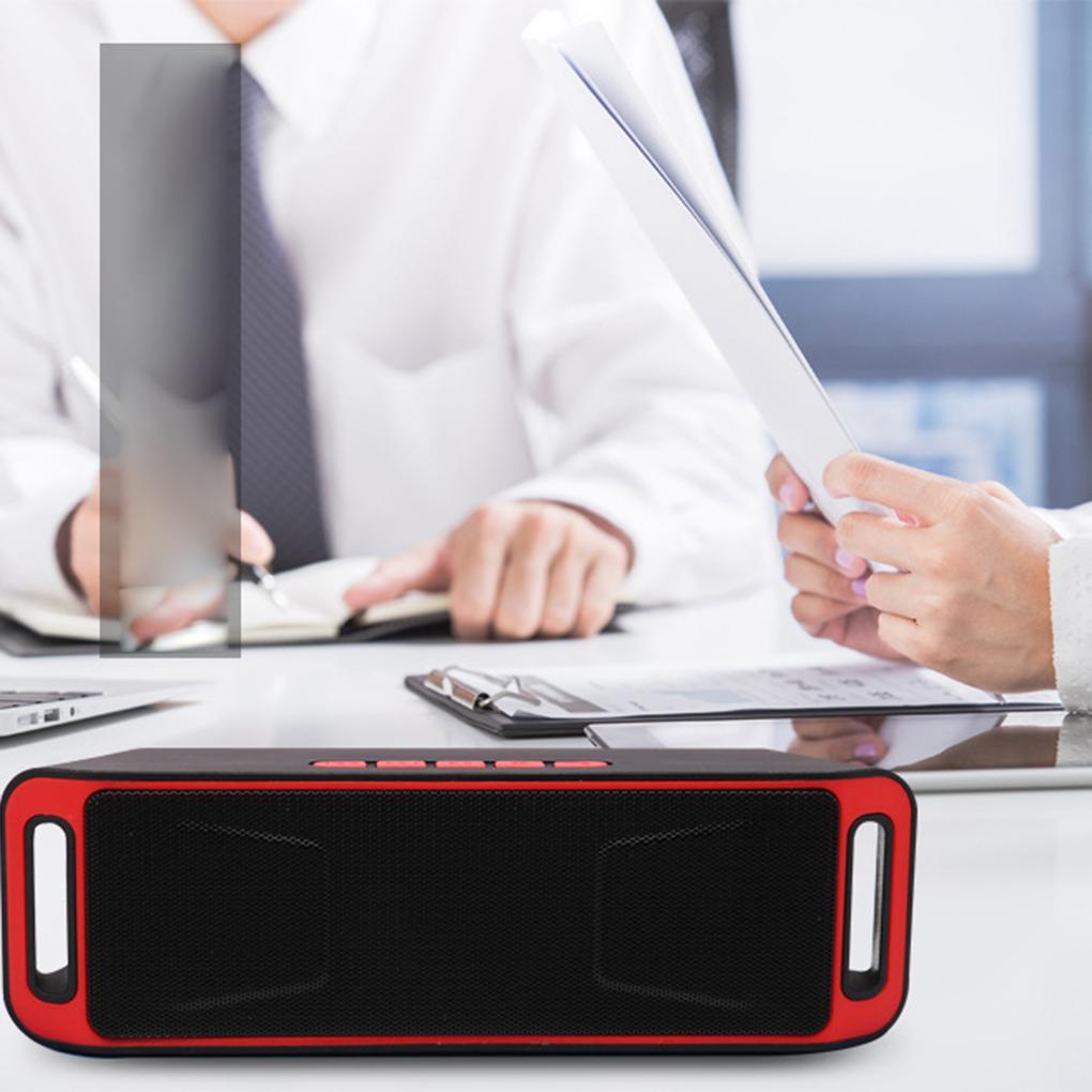 Wireless Bluetooth 4.0 Dual Horn Bass Loa âm thanh âm thanh ngoài trời Hỗ trợ Aux USB TF Thẻ Color: black