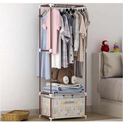 Giá treo móc quần áo trong nhà cho cá nhân, gia đình, thiết kế 4 tầng 3 ngăn chứa đồ gọn gàng, ngăn nắp ƯU ĐÃI HÔM NAY