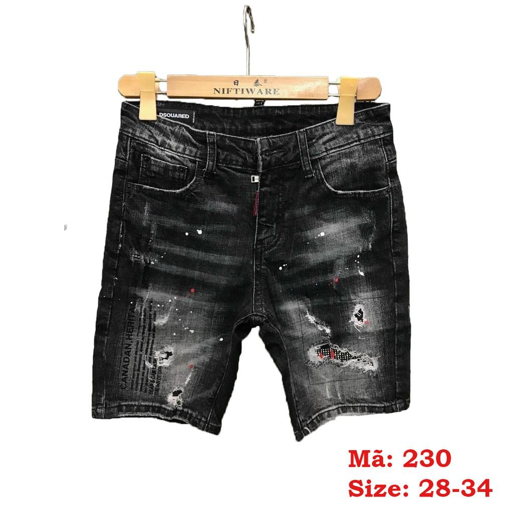 Quần Short Jean Nam Chất Bò co giãn thời trang Hàn Quốc form cực đẹp -QSJNM230