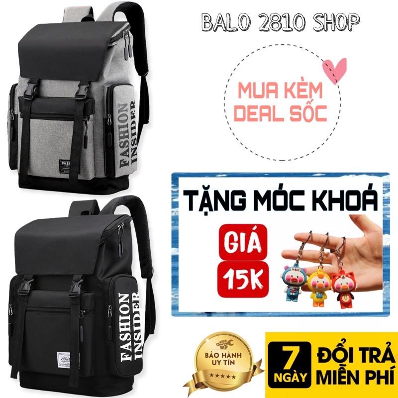 Balo Laptop Thời Trang Backpack Vải Chống Thấm Cao Cấp 2810 Clothes Shop - Balo Laptop Đi Học Đi Chơi Ulzzang Unisex