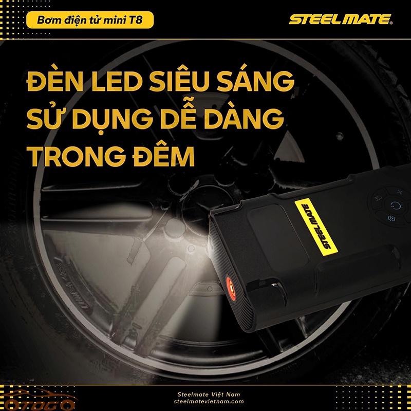 Bơm Điện Tử Thông Minh Mini STEELMATE T8 Chính Hãng , Bảo Hành 3 Năm