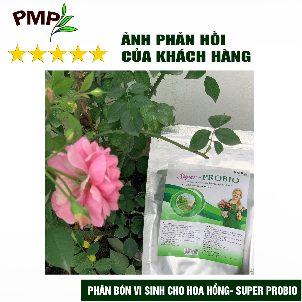 Combo Phân Hữu Cơ Cao Cấp Super Probio &amp; Giá Thể Bã Mía Cho Hoa Hồng, Rau Sạch, Cây Cảnh