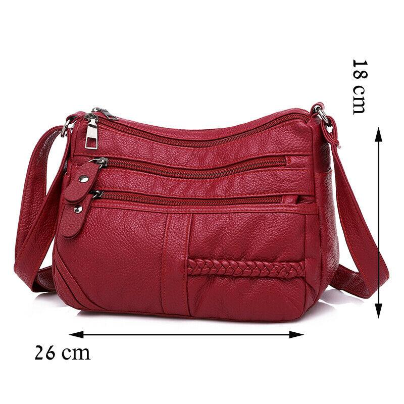 Chất Lượng Cao Nữ Da Mềm Đeo Vai Nhiều Lớp Túi Shopper Cổ Điển Đeo Chéo Cao Cấp Túi Xách Và Ví - 26CMX10CMX18CM