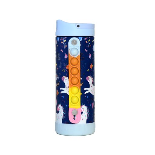 Bình giữ nhiệt elemental Pop màu unicorn 414ml, inox 304, giữ nhiệt tốt, FDA Hoa Kì, bình đa năng có kèm ống hút cho bé đi học