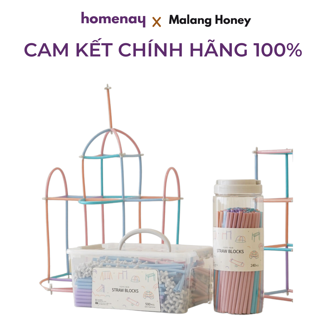 Set Đồ Chơi 500 Ống Hút 4D – Malang Honey - Tăng khả năng sáng tạo, kích thích tư duy của bé