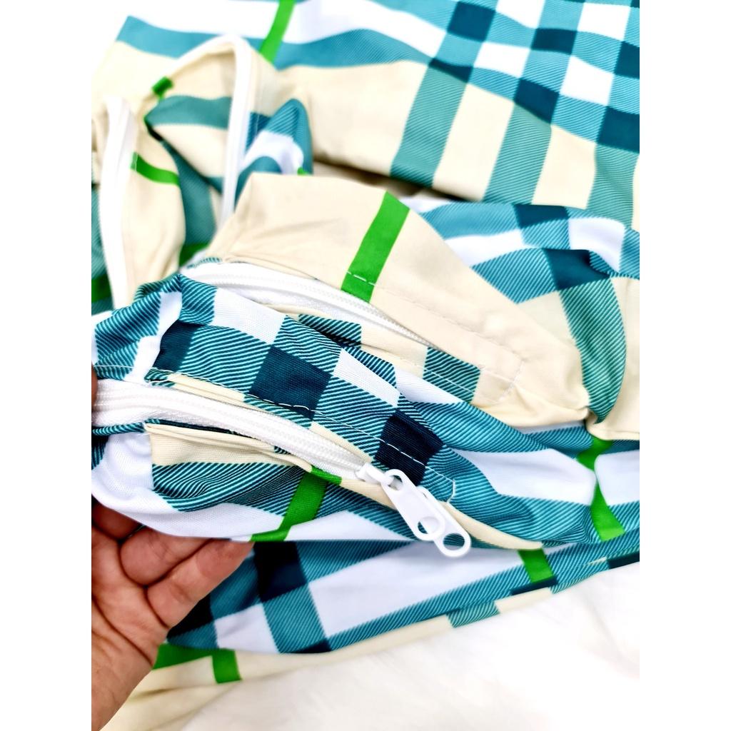 Vỏ bọc nệm thẳng 2 mặt có khóa kéo thun lạnh Hàn Quốc loại 1 chất dày dặn đủ size nhiều họa tiết, áo bọc nệm thẳng