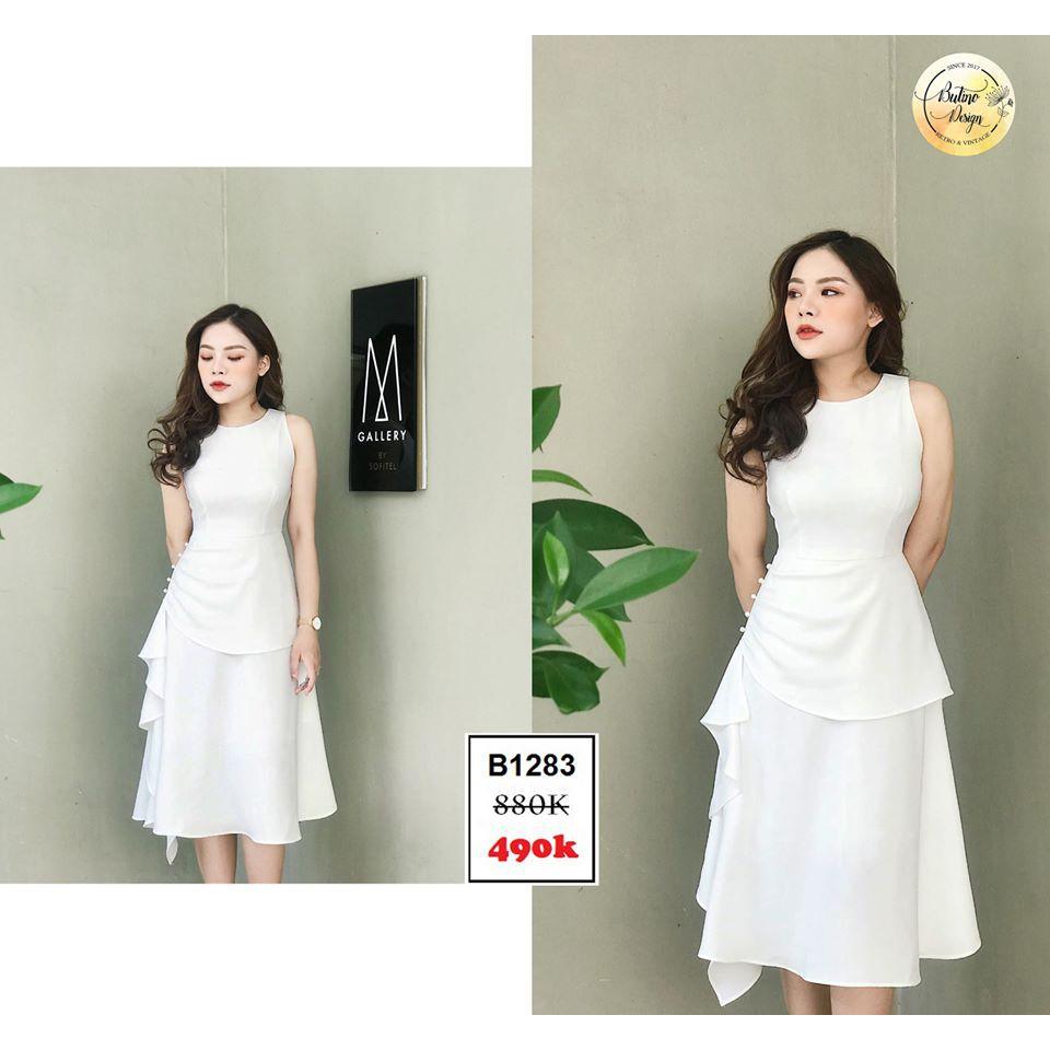 Váy đầm xòe Đen B1285 thời trang nữ hàng thiết kế Cao Cấp - 3 màu