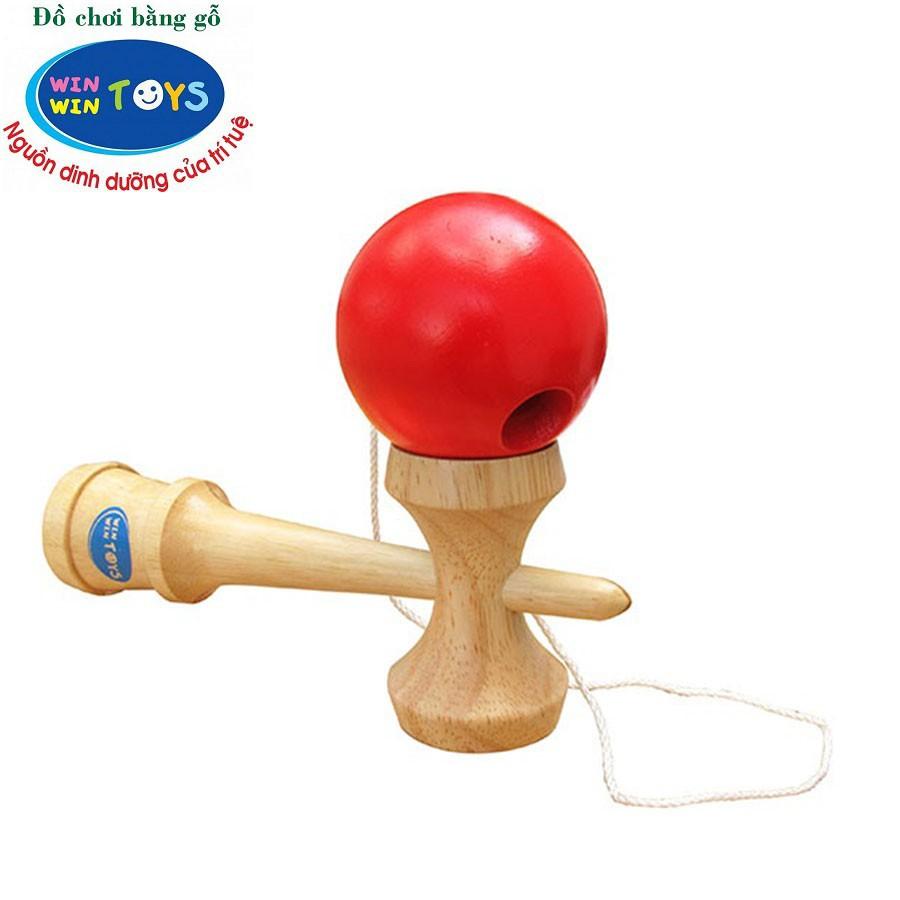 Đồ chơi Kendama bằng gỗ  - Trò chơi truyền thống của Nhật Bản - Đồ chơi gỗ thông minh cho bé