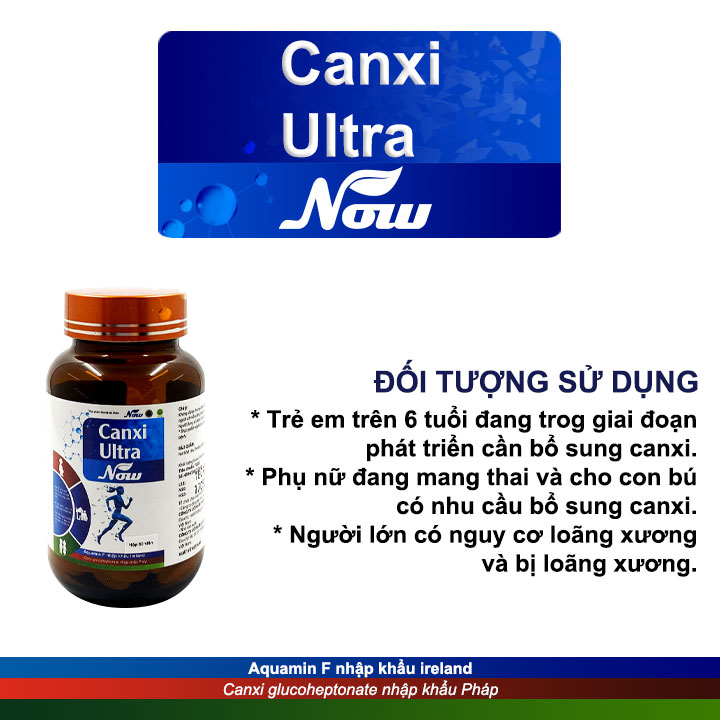 Viên Uống Giảm Đau Nhức Canxi Ultra Now Hỗ Trợ Cải Thiện Và Phục Hồi Chức Năng Xương Sụn Khớp. Hộp 60 viên